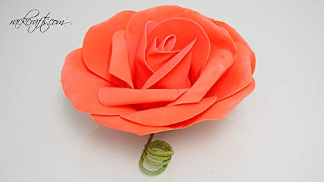 Flores de EVA: Flor grande laranja