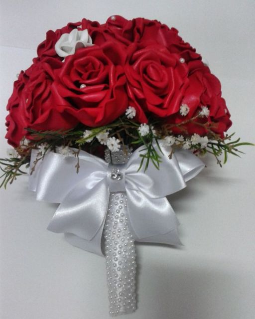 Flores de EVA vermelhas para casamento
