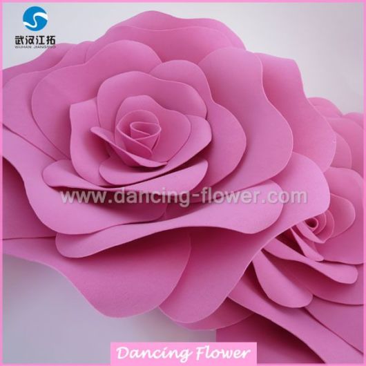 Flores de EVA: Flor grande rosa