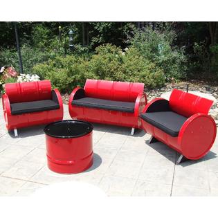 Tambor decorativo: sofá vermelho