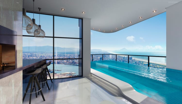 Apartamento com piscina moderna