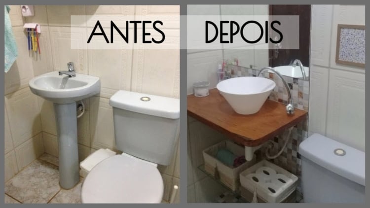 Reforma de banheiro antes e depois