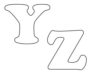 Moldes das Letras Pequenas Y e Z