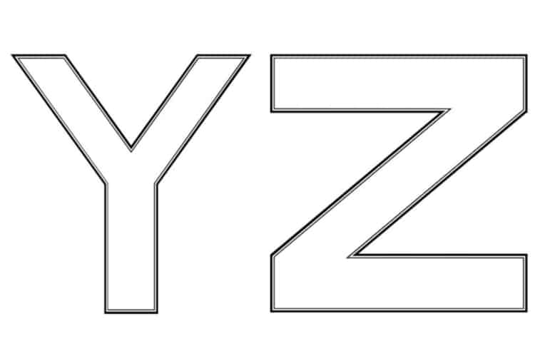 Moldes de letra Y Z
