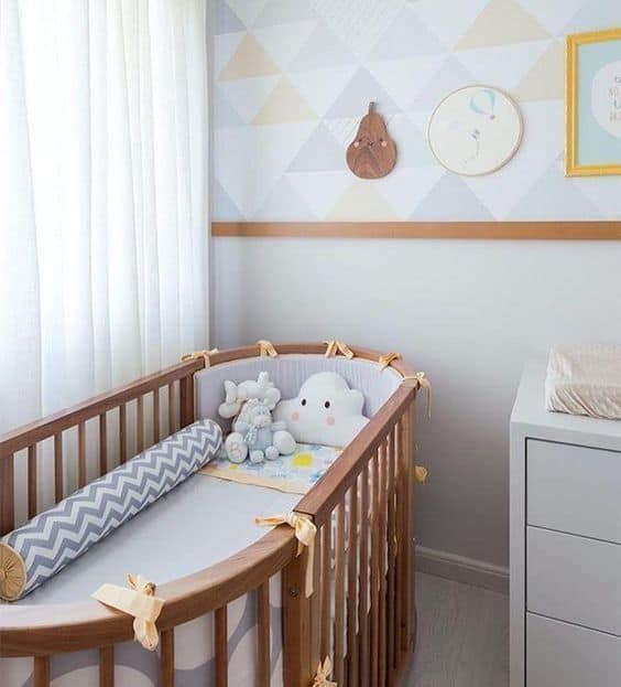 papel de parede para quarto de bebe masculino geometrico 2