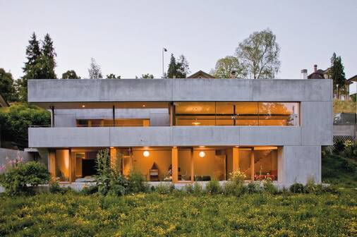 casa moderna de concreto pré moldado