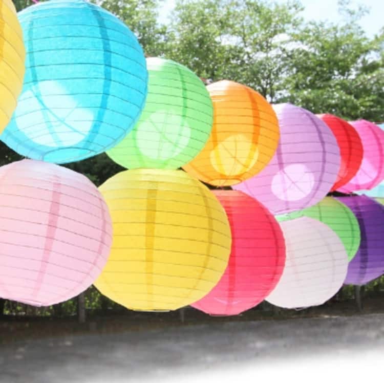 Lanternas Japonesas coloridas para Decoração