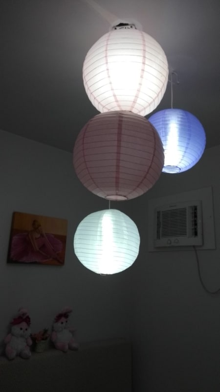 Lustre criativo com Lanterna Japonesa