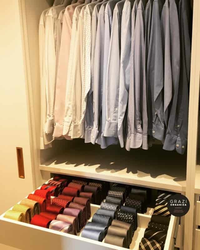 closet masculino gravatas