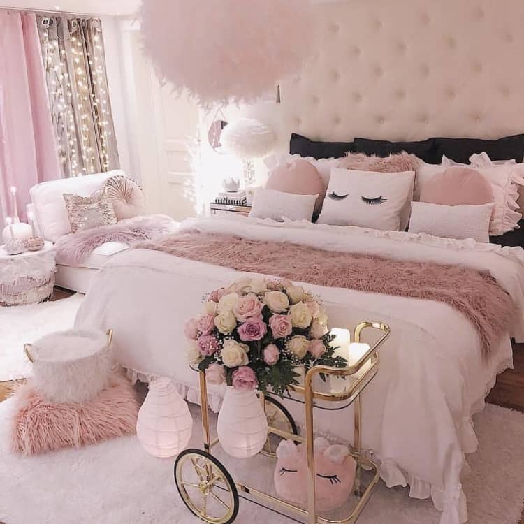 cores para quarto feminino rosa