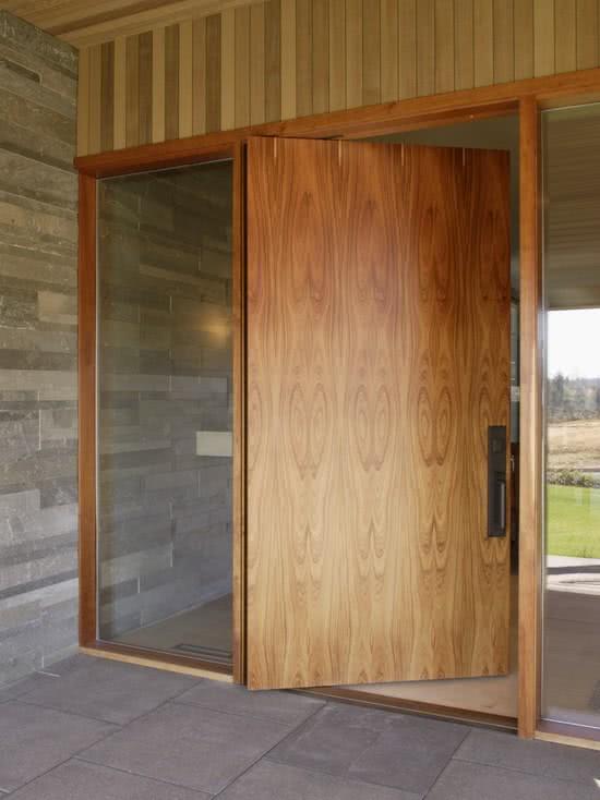 porta de madeira com vidro para sala 1