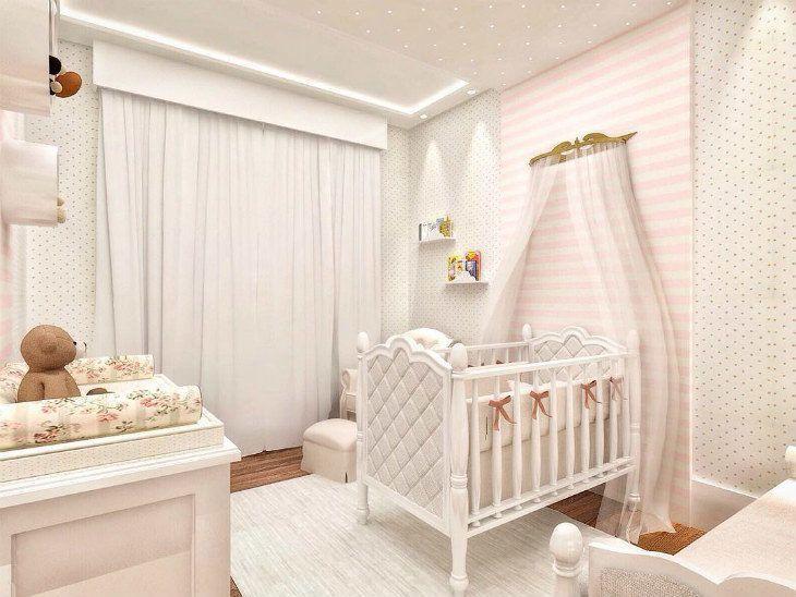 quarto de bebê feminino branco