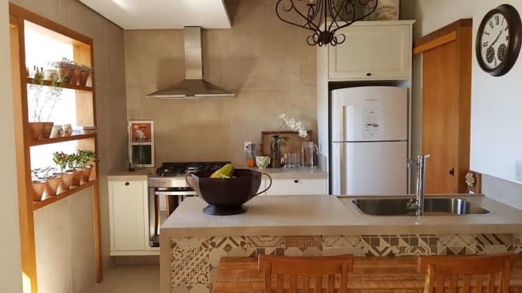 Cozinha rustica moderna e simples