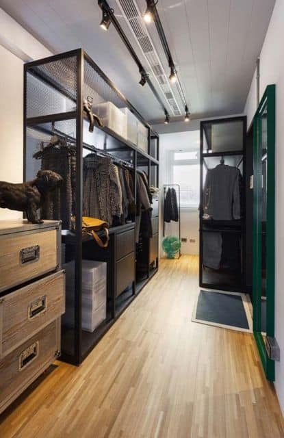 closet moderno em aramado preto