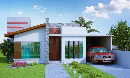 casa moderna com garagem