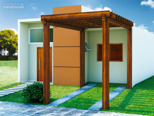 casa com pergolado