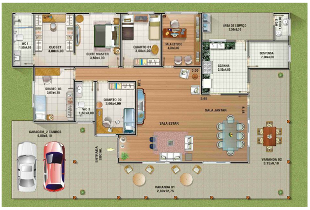 casa com 2 banheiros