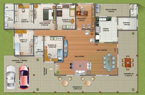 casa térrea com closet