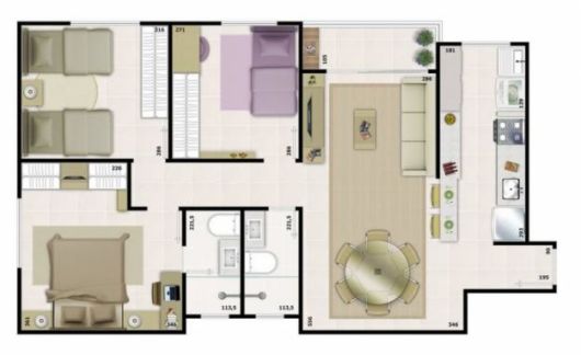 Plantas de casas pequenas e moderna