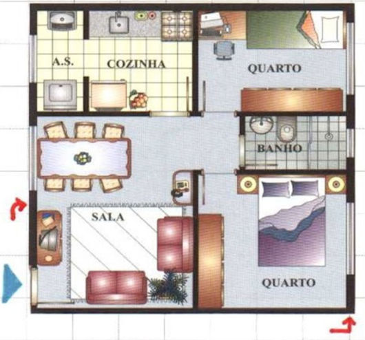 Plantas de casas pequenas simples