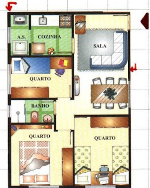 Plantas de casas pequenas simples