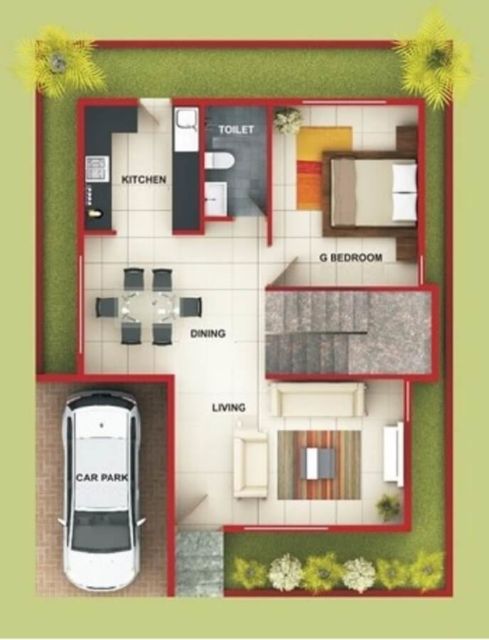 Plantas de casas pequenas com garagem