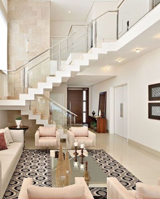 Apartamento duplex: Decoração branca