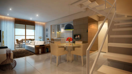 Apartamento duplex: Decoração simples