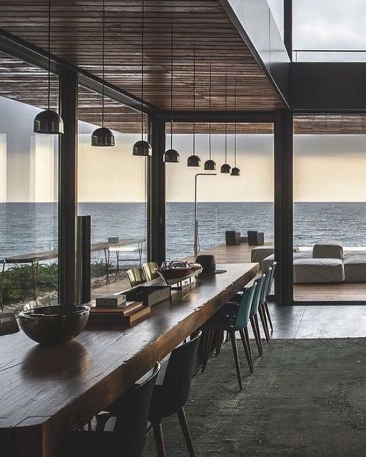 Casas de luxo na praia: Com cozinha aberta