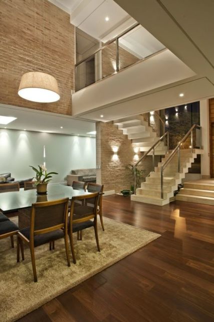 Casas decoradas: Decoração moderna com lustre