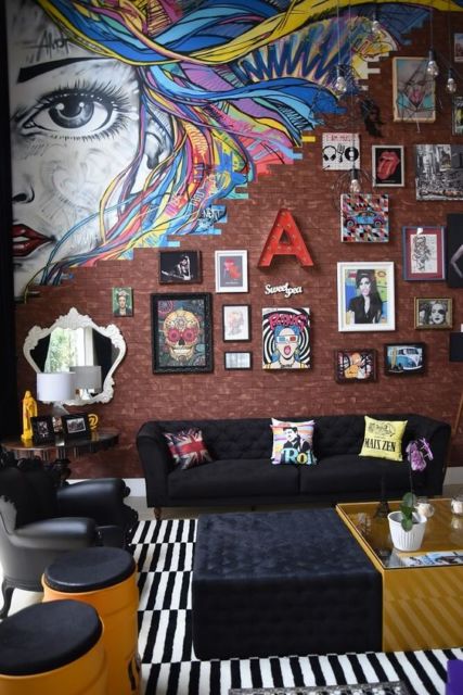 Casas decoradas: Decoração moderna com grafite