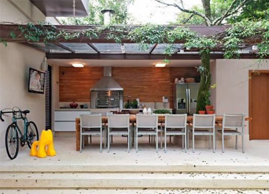 decoração moderna espaço gourmet