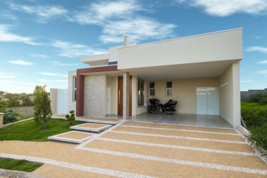 casa moderna com garagem