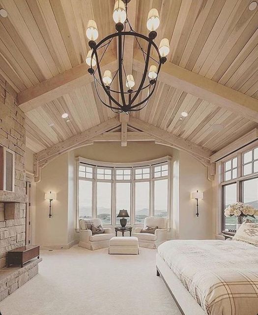 Janela de madeira para quarto grande