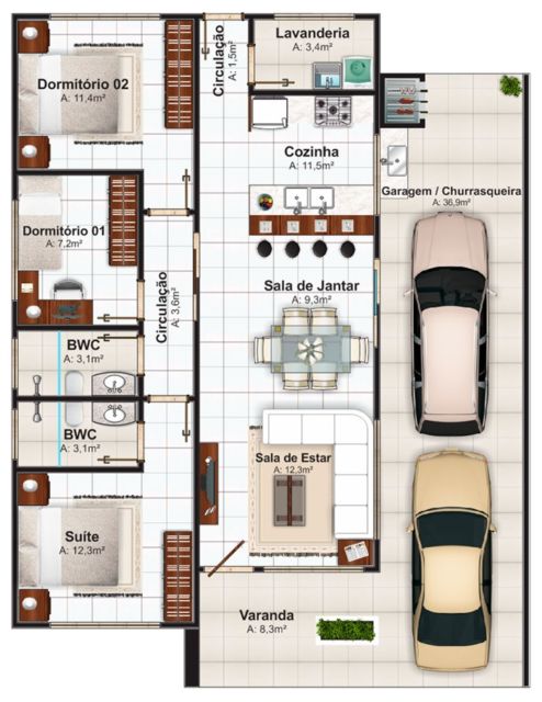 Plantas De Casas Com Varanda 20 Projetos Para Voc Se Inspirar