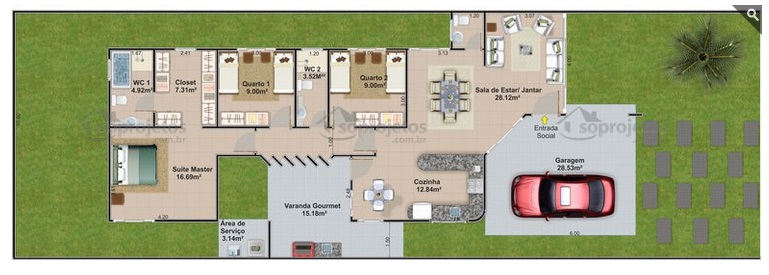 casa com suíte master