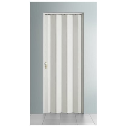 Porta Sanfonada com fechadura branca