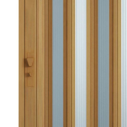 Porta Sanfonada com fechadura marrom