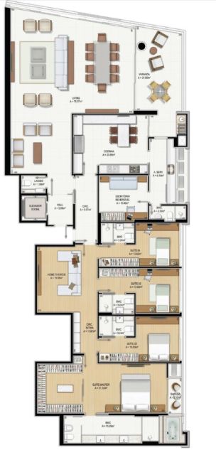 decoração de apartamento de luxo