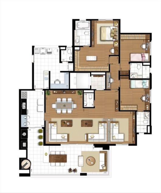 decoração de apartamento de luxo