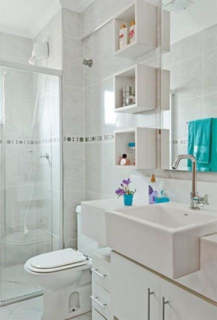 Banheiros decorados: Com nicho