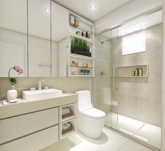 Banheiros decorados: Com nicho