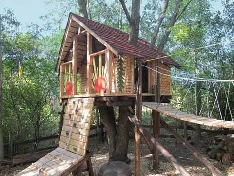 Casa na árvore: com tirolesa