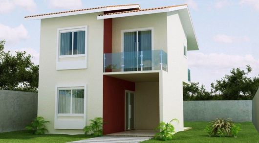 Há também casas modernas, mas do mesmo modo simples