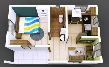 Plantas de casas pequenas e aconchegantes