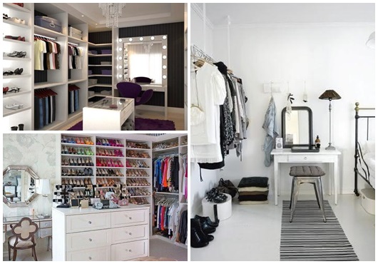 Closet pequeno: Com penteadeira
