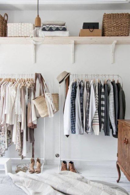 Closet pequeno: Para casal