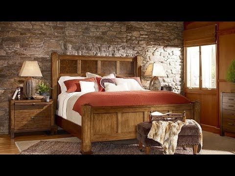 Decoração rústica: Quarto com pedras