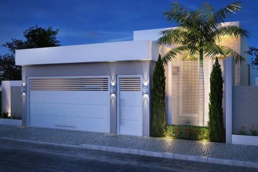 Fachadas de casas populares: Com portão