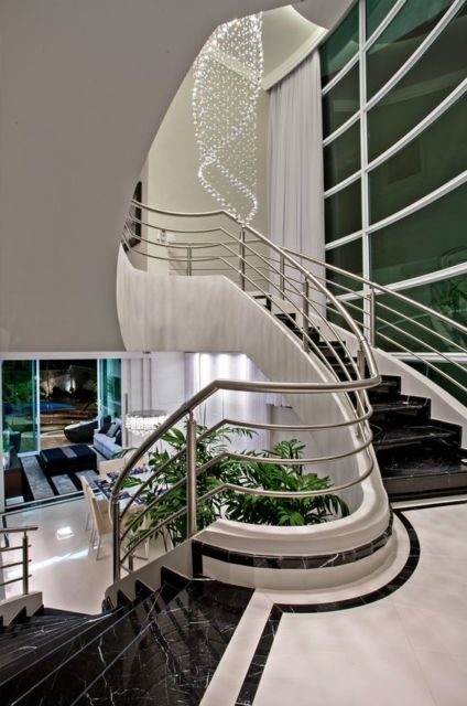 escada moderna de mármore
